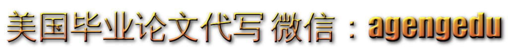美国毕业论文代写